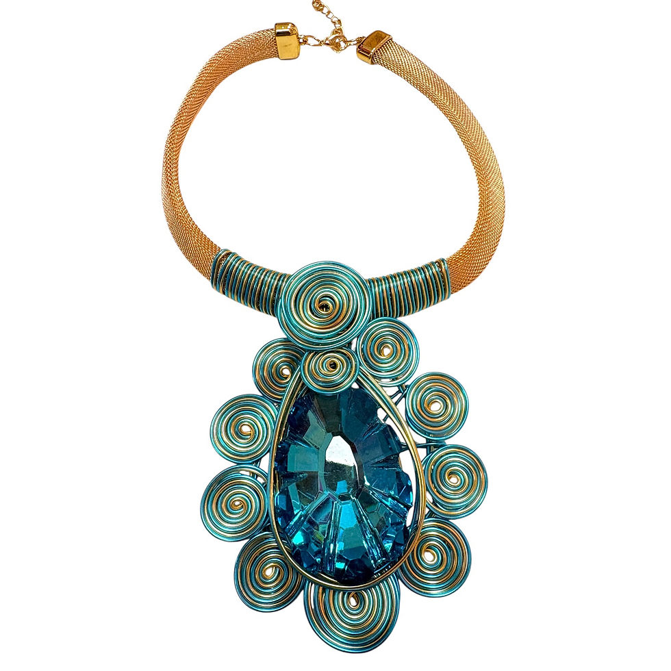 Thumbnail: Statment large jewel necklace 