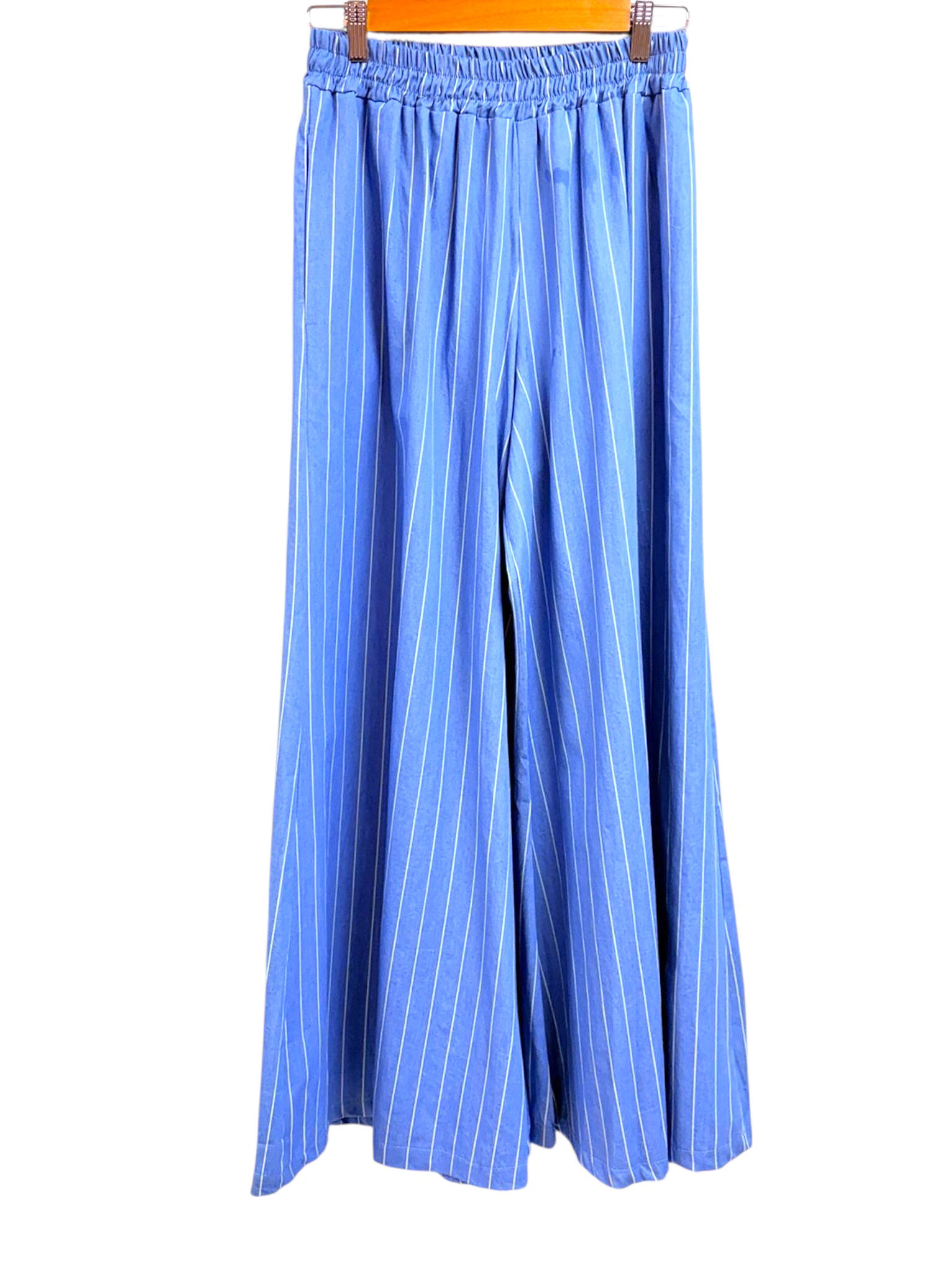 Stripe wide leg trousers 
