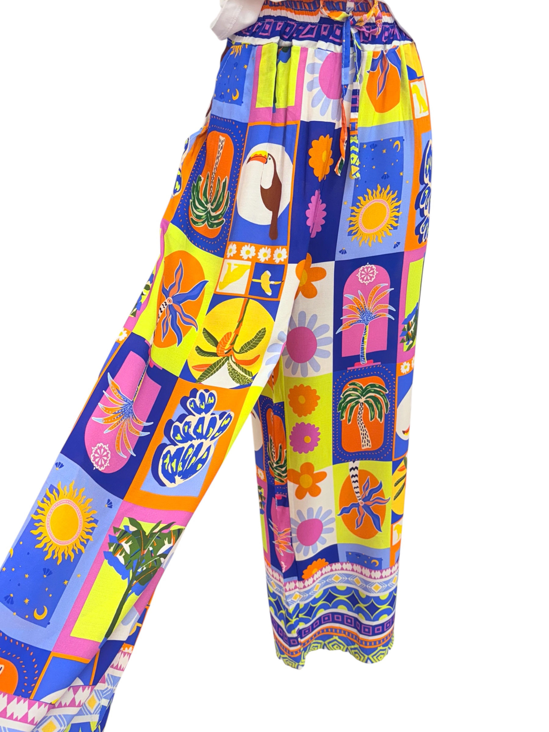 Summer wide leg trousers 