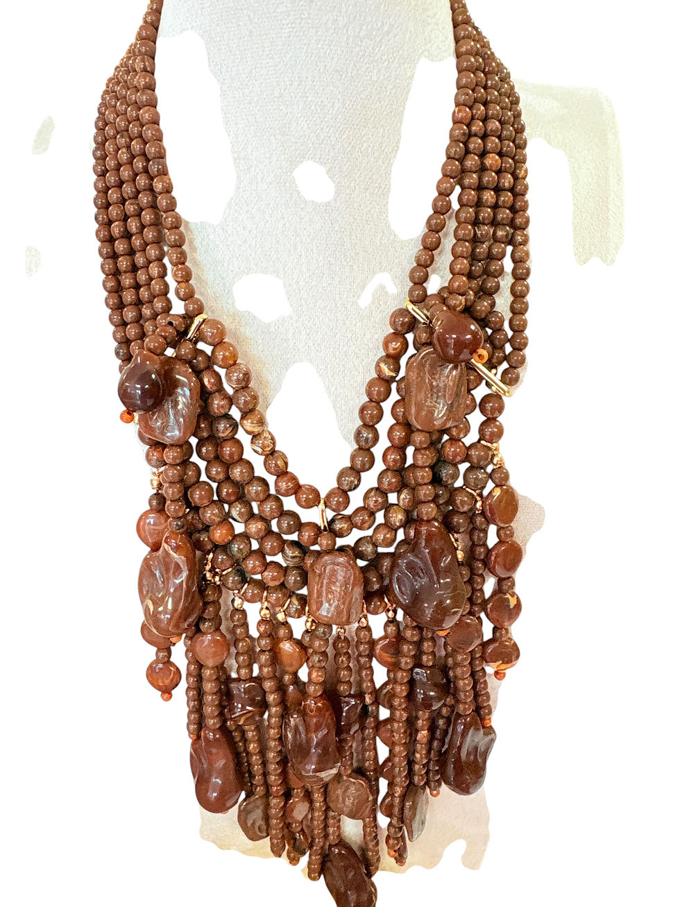 Thumbnail: Statement acrylic beaded necklace 