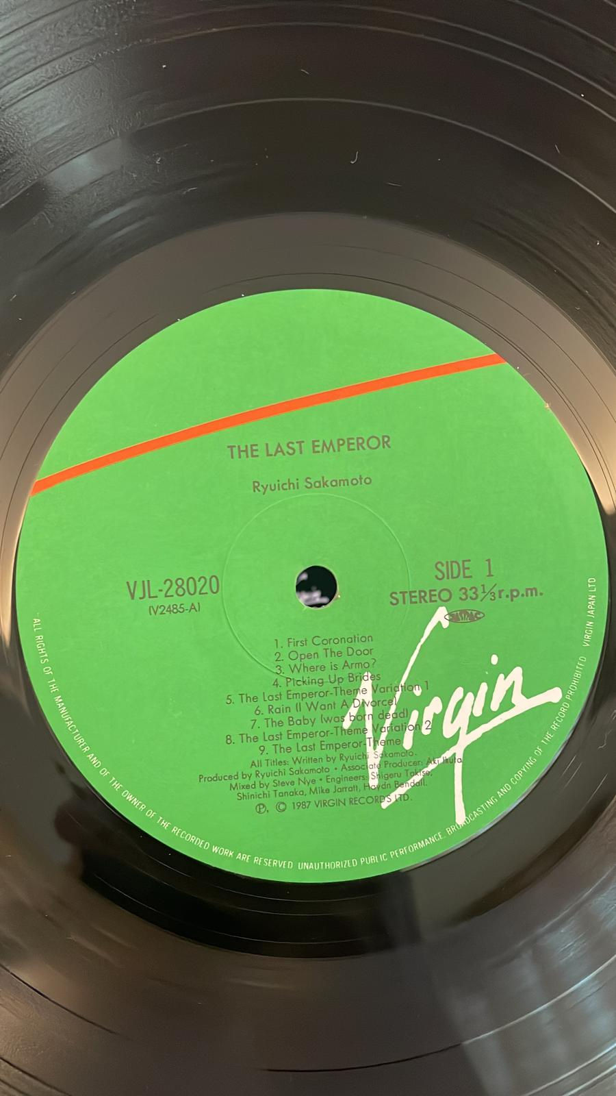その他 LP/GF Ryuichi Sakamoto Last Emperor VJL28020 VIRGIN Japan /00400 LP/GF Ryuichi Sakamoto Last Emperor VJL28020 VIRGIN Japan /00400