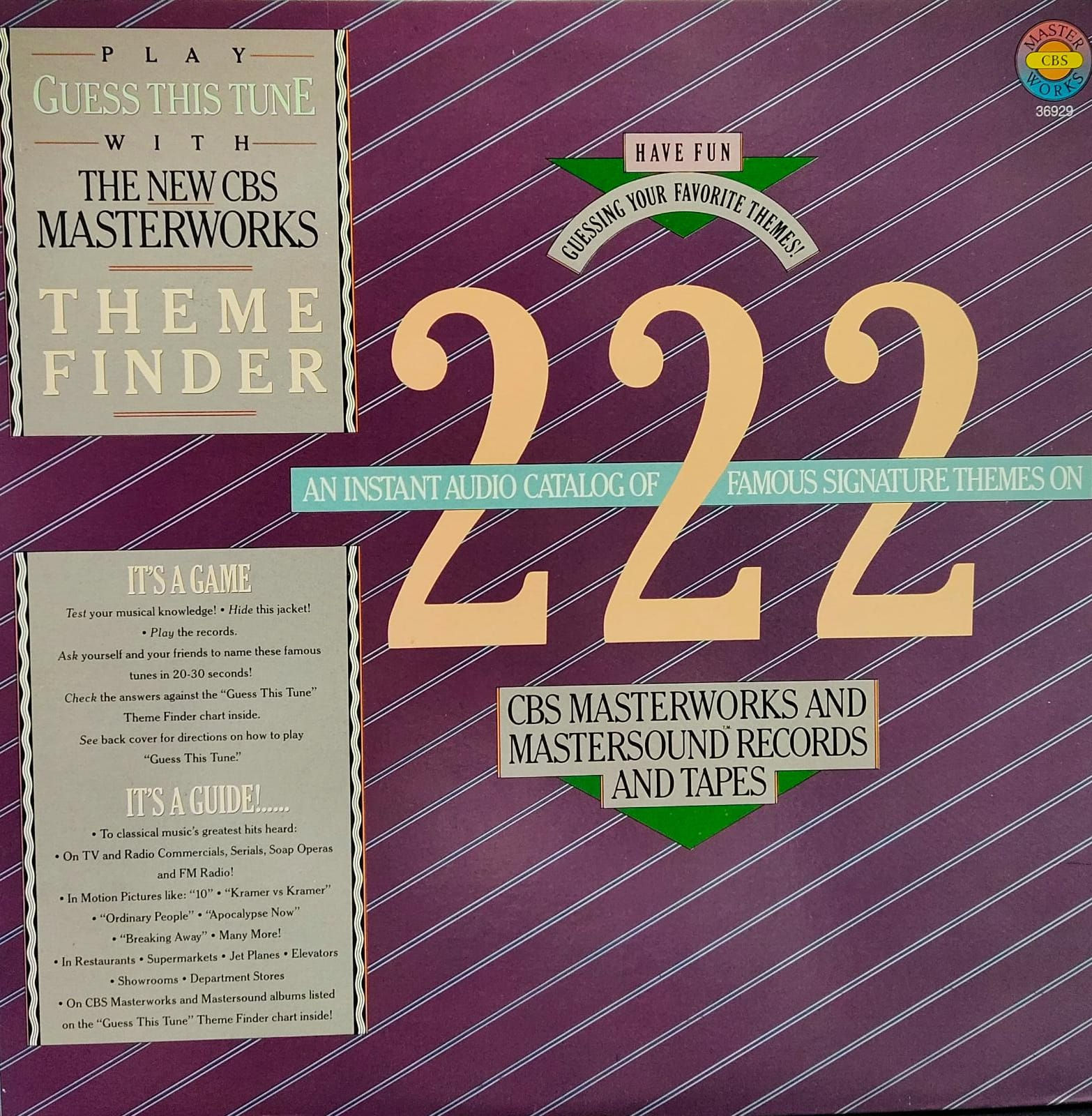 Various – The New CBS Masterworks Theme Finder : 222 Famous Themes