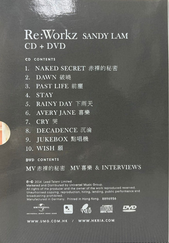 林憶蓮- Re : Workz (CD+DVD)(Made In Germany) | cdhkonline.com