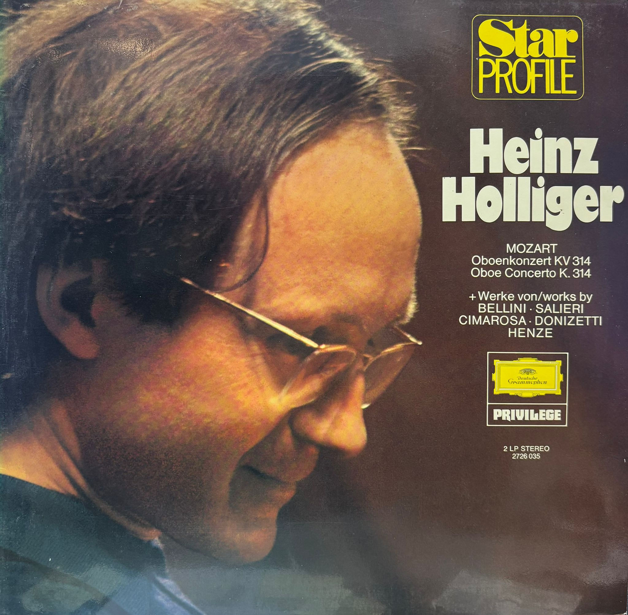Heinz Holliger – Heinz Holliger. Oboenkonzert KV 314 U.A. (2 LP)