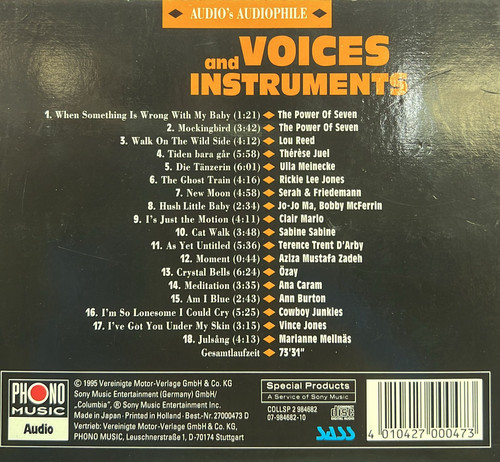 Various – Voices And Instruments (24K金碟 / Audiophile