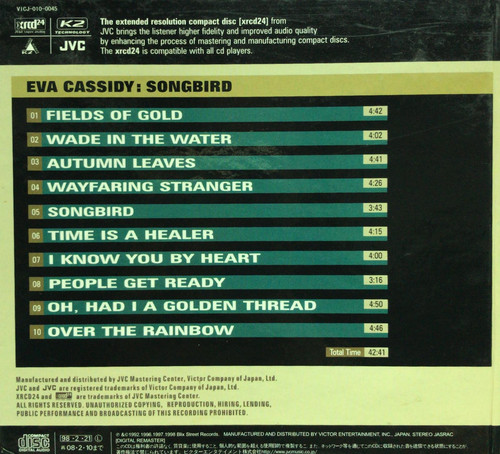 Eva Cassidy – Songbird (XRCD / 24bit / Japan) | cdhkonline.com Eva Cassidy – Songbird (XRCD / 24bit / Japan) | cdhkonline.com