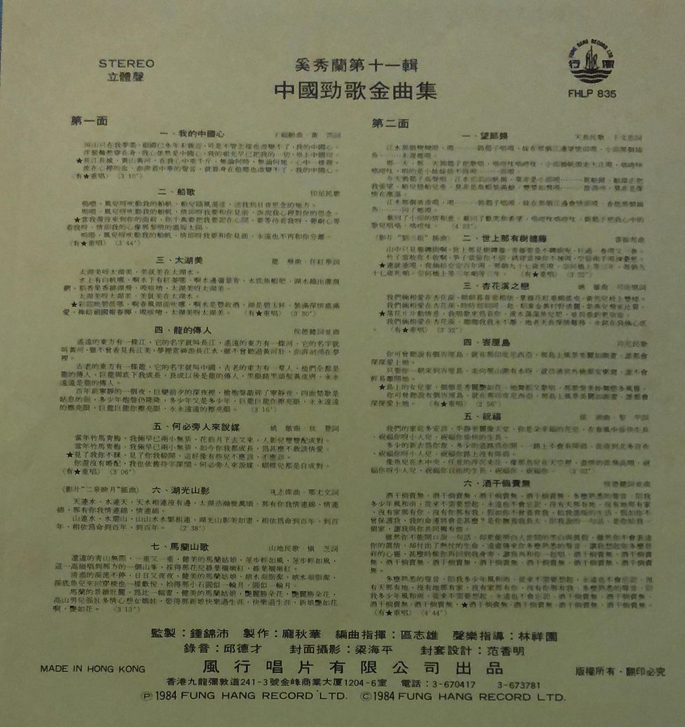 Thumbnail: 奚秀蘭 中國勁歌金曲集 奚秀蘭第十一輯