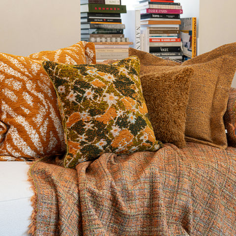 Mila Harvest Gold used in made-to-measure throw