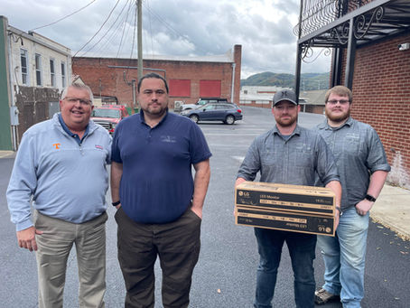 14 new monitors donated by Tsubaki Nakashima to the school system