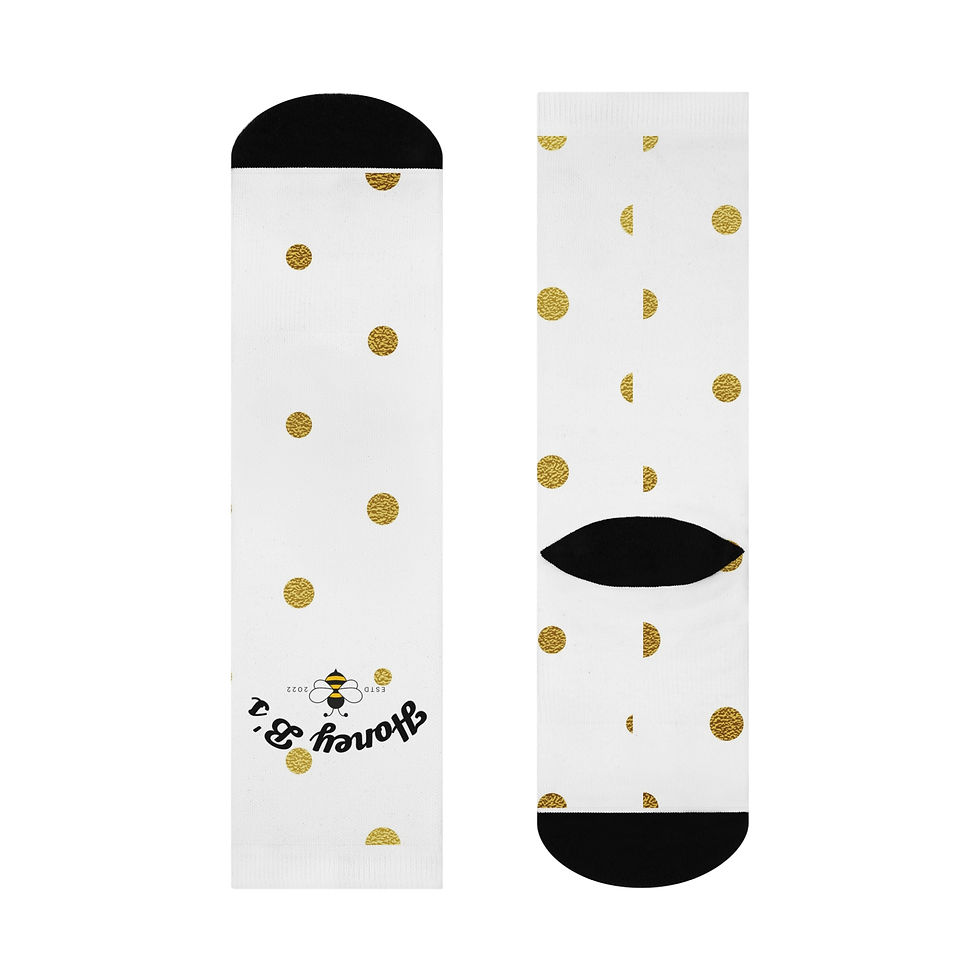 Thumbnail: Honey B's Polka Dot Crew Socks