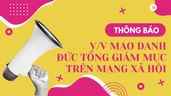 Thông báo: V/v mạo danh ĐTGM trên mạng xã hội (2-4-2022)