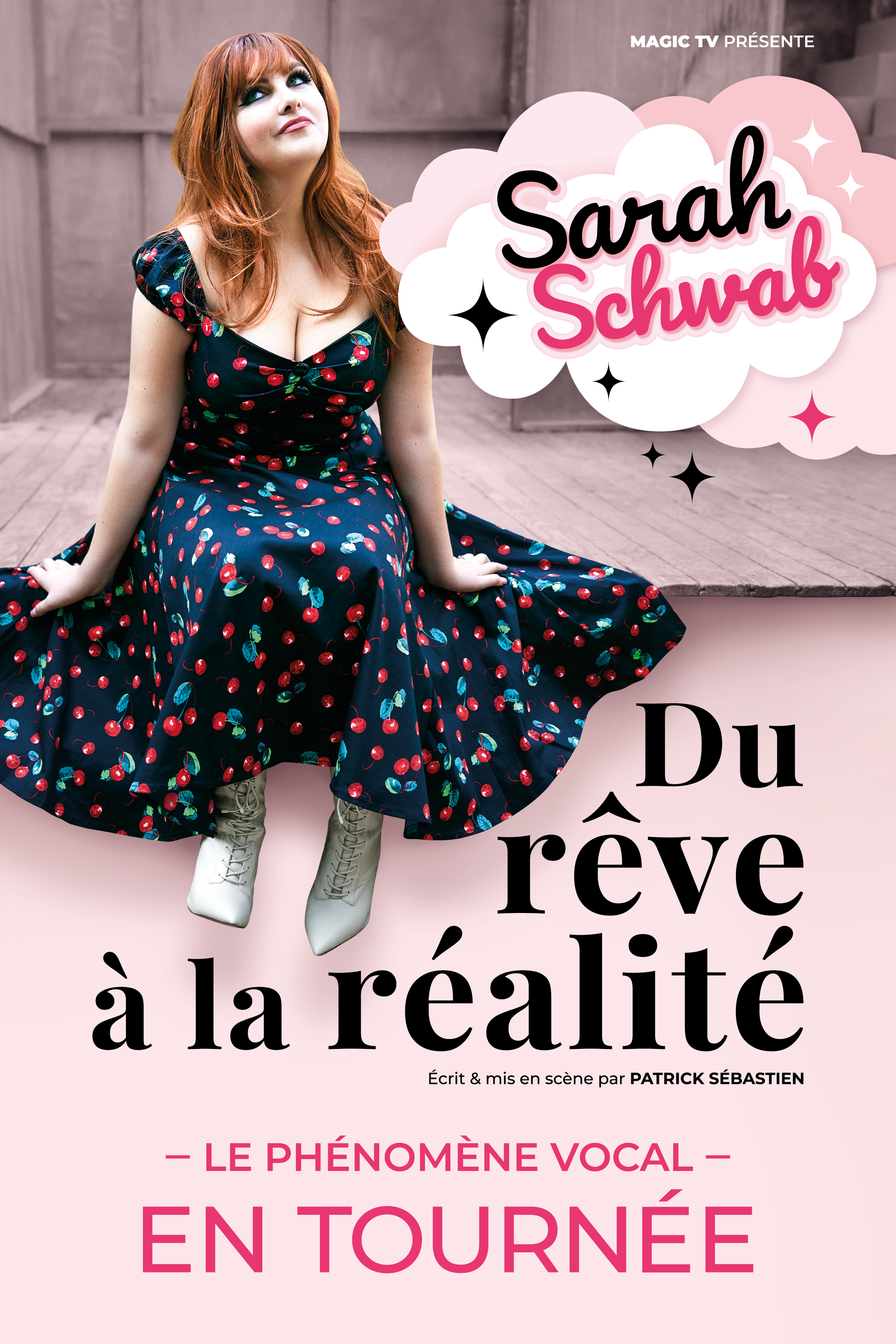 Portrait de Sarah Schwab en performance scénique