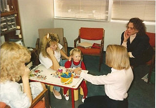 Ashlei attending speech therapy as a kid