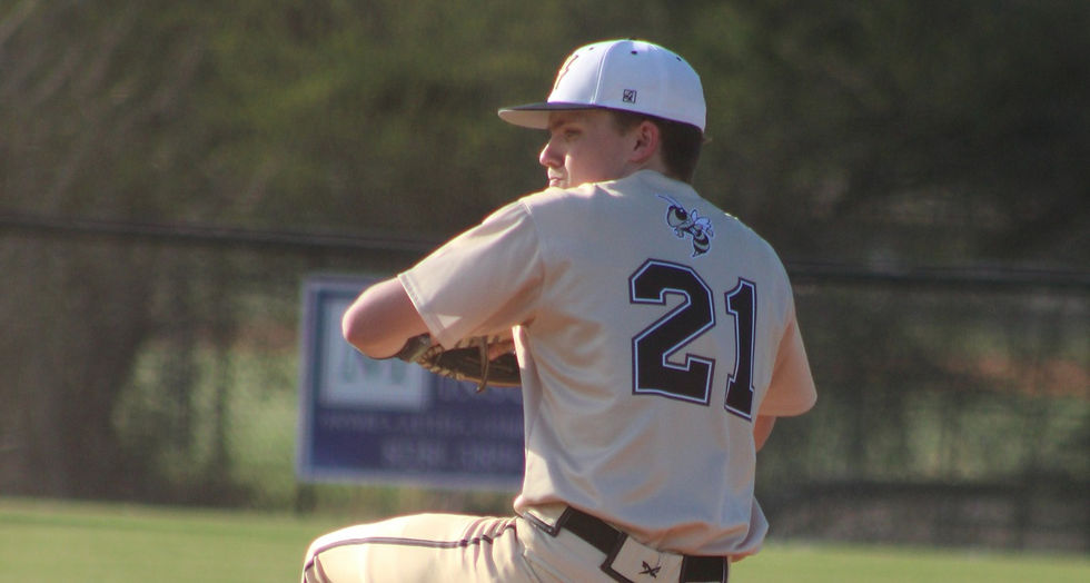 (Photo by Carissa Daniels) Despite being under the weather, Jackson Sellers gets the win as the starting pitcher for Hayesville.