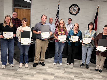 Clay County Board of Education Honors Outstanding Teachers and Dedicated Substitutes at November Meeting