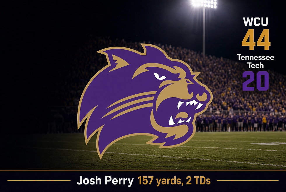 Catamounts Rebound to Upset No. 8/9 Tennessee Tech, 44-20