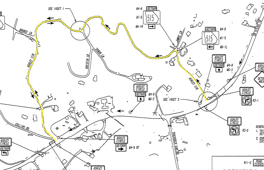 Temporary Detour Planned for Hwy 515 Near Trackrock Gap