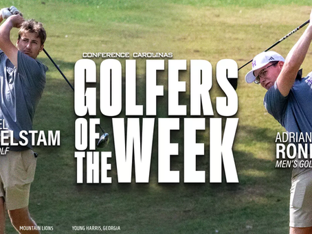 Ronn and Ankelstam Named Conference Carolinas Co-Golfers of the Week