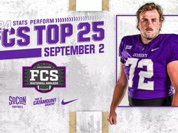 Catamounts Advance to No. 17 in Stats Perform FCS Top 25