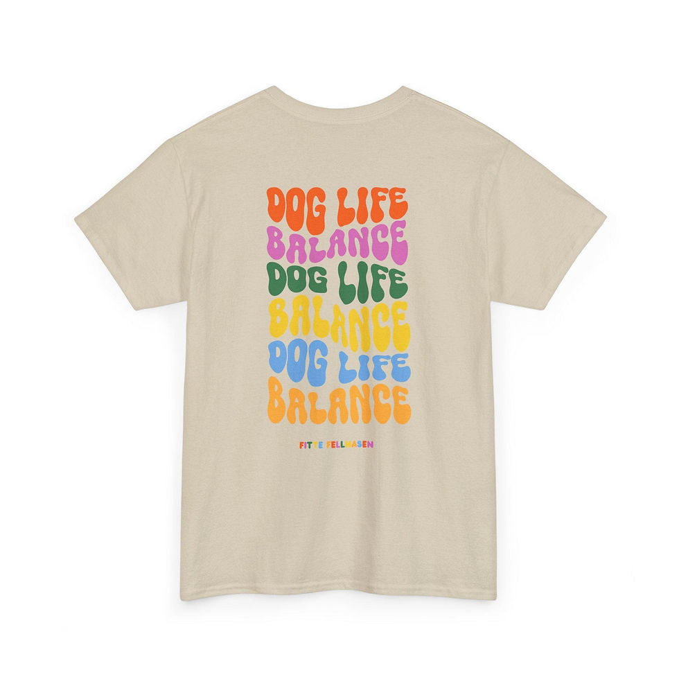 Miniaturbild: Dog Life Balance - Unisex Heavy Cotton Tee - Fitte Fellnasen