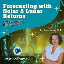 Forecasting with Solar & Lunar Returns - Webinar July 18, 2025 5:30 PDT