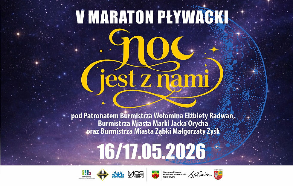 🌙 V Maraton Pływacki „Noc jest z nami” – nadchodzi wyjątkowa noc!