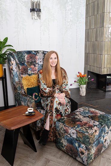 Abigail Fleming - Living room, floral chair