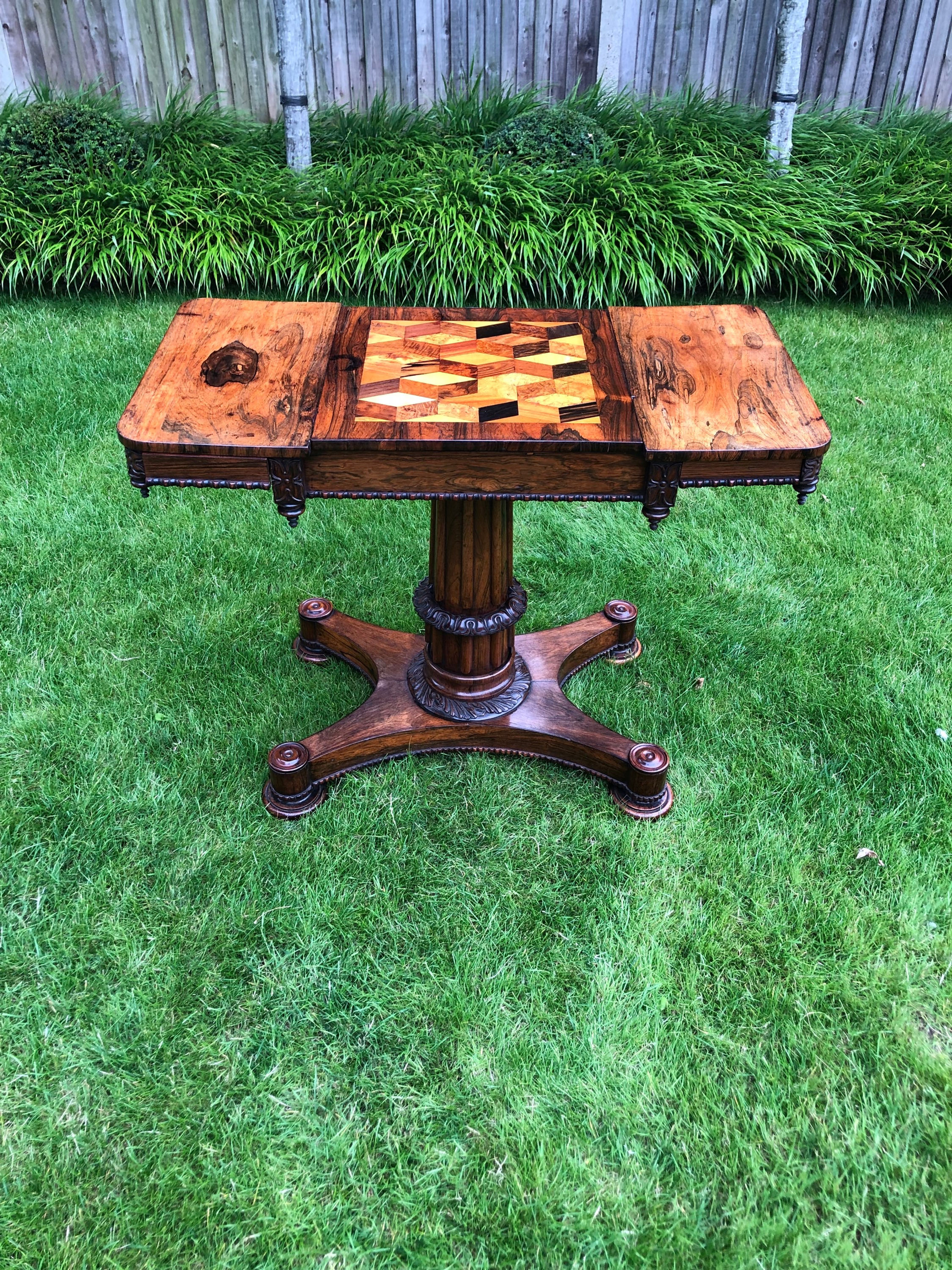 William IV Rosewood Specimen /Games Table