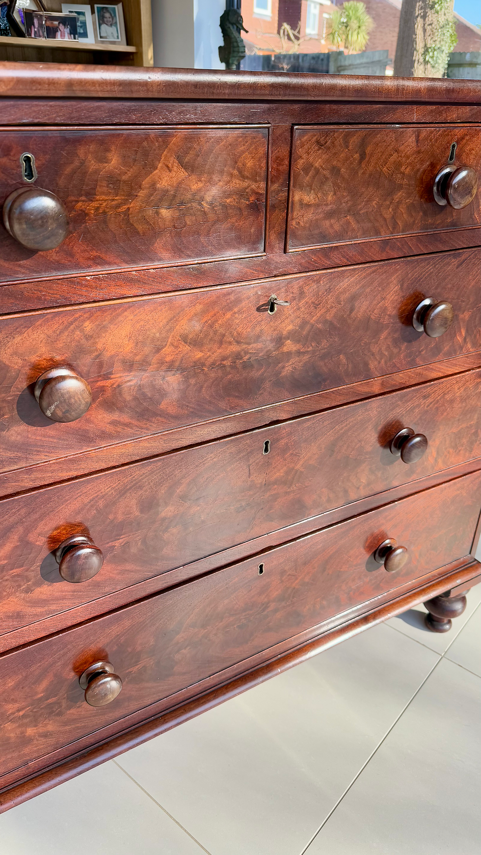 Thumbnail: Fully Restored Late Regency Mahogany Chest Of Drawers 
