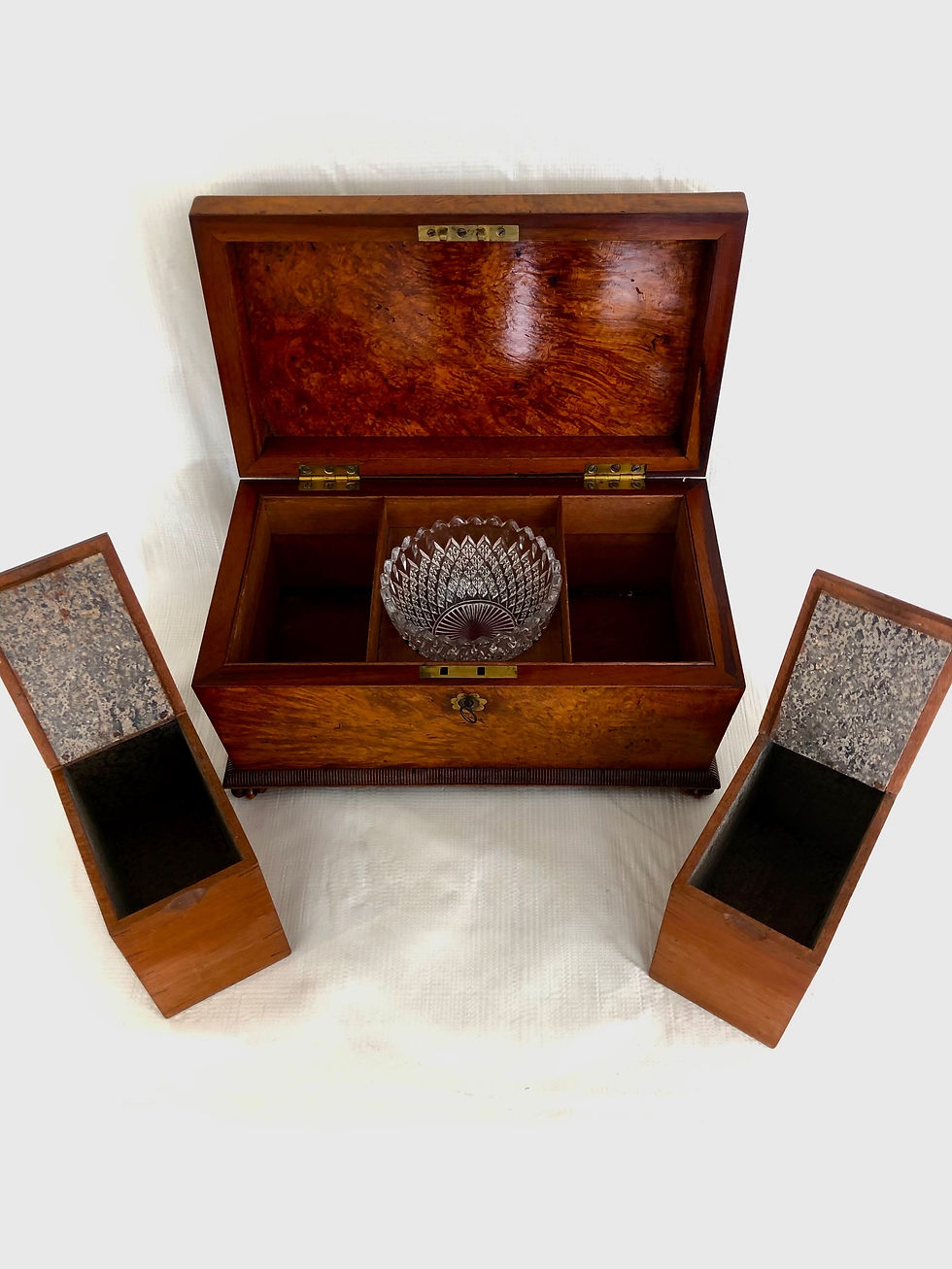 Thumbnail: Regency Burr Elm Tea Caddy