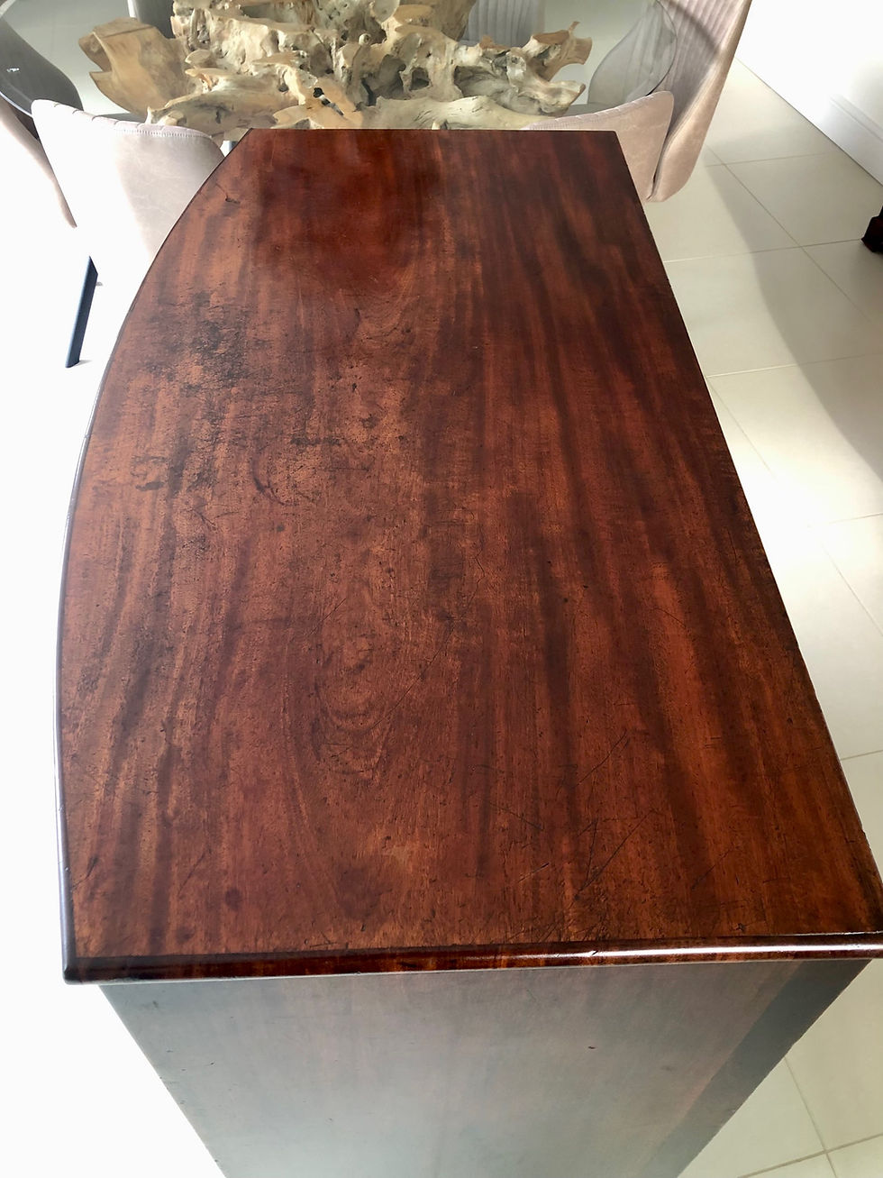 Thumbnail: Fully Restored Victorian Mahogany Bow Front Chest of Drawers 