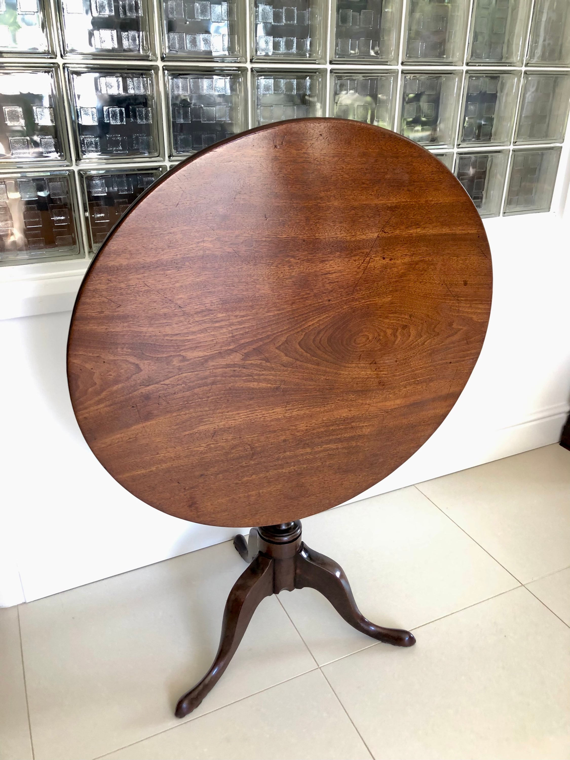 George III Mahogany Tripod Table