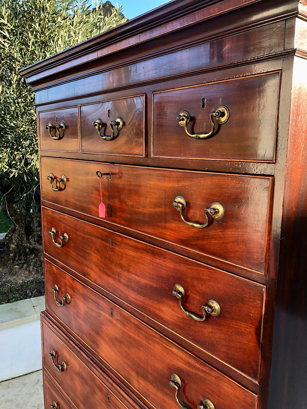 Thumbnail: George III Tall Boy Chest on Chest