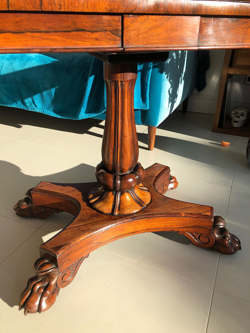 Thumbnail: Late Regency Rosewood Card Table