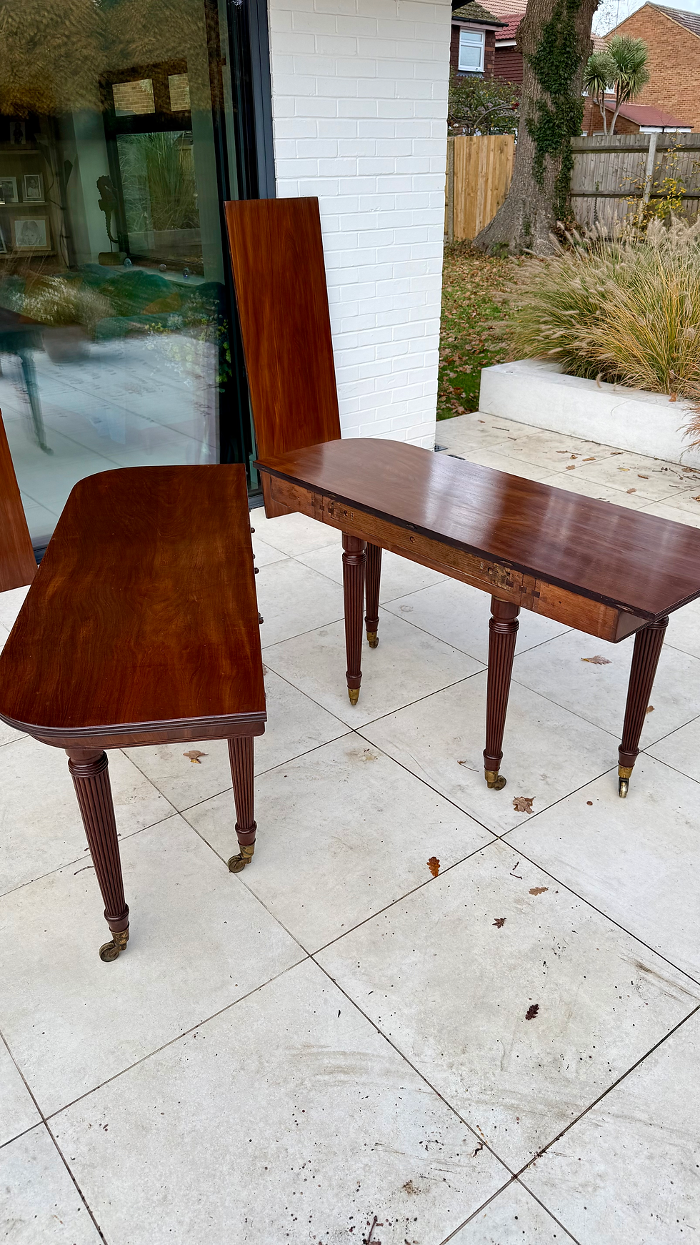 Thumbnail: Fully Restored Regency Mahogany Campaign Dining Table in the manner of  Gillows 