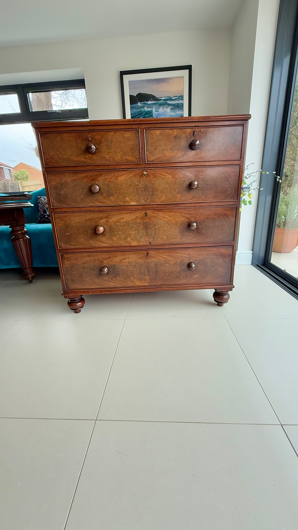 Thumbnail: fully Restored Late Regency Mahogany Chest Of Drawers 