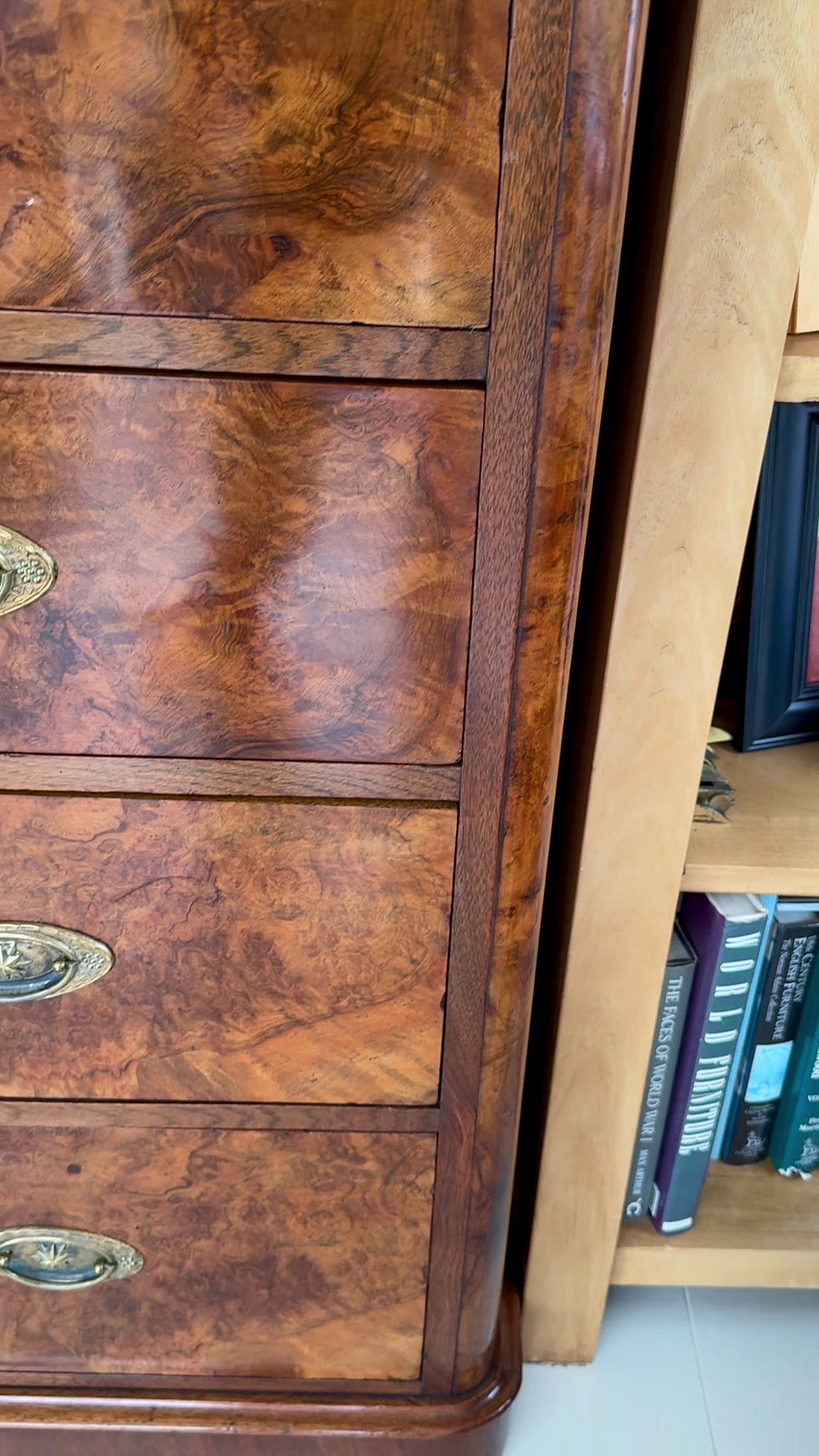 Thumbnail: Fully Restored Victorian Burr Walnut Chest Of Drawers 