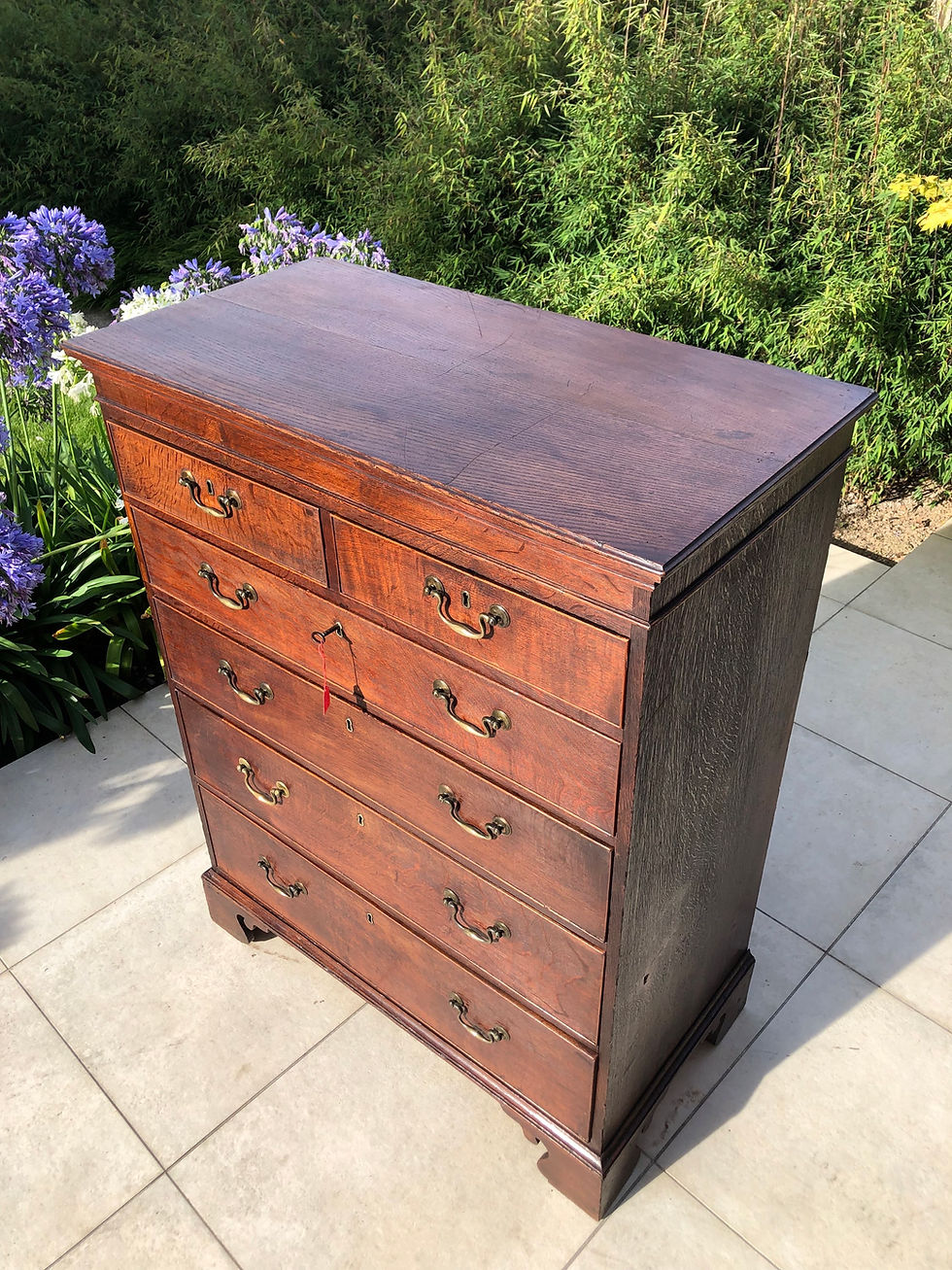 Thumbnail: Tall George III Oak Chest of Drawers