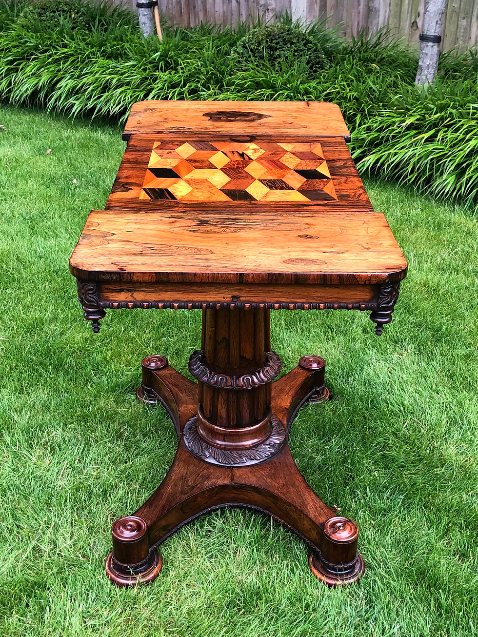 Thumbnail: William IV Rosewood Specimen /Games Table