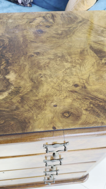 Thumbnail: Fully Restored Victorian Burr Walnut Chest Of Drawers 