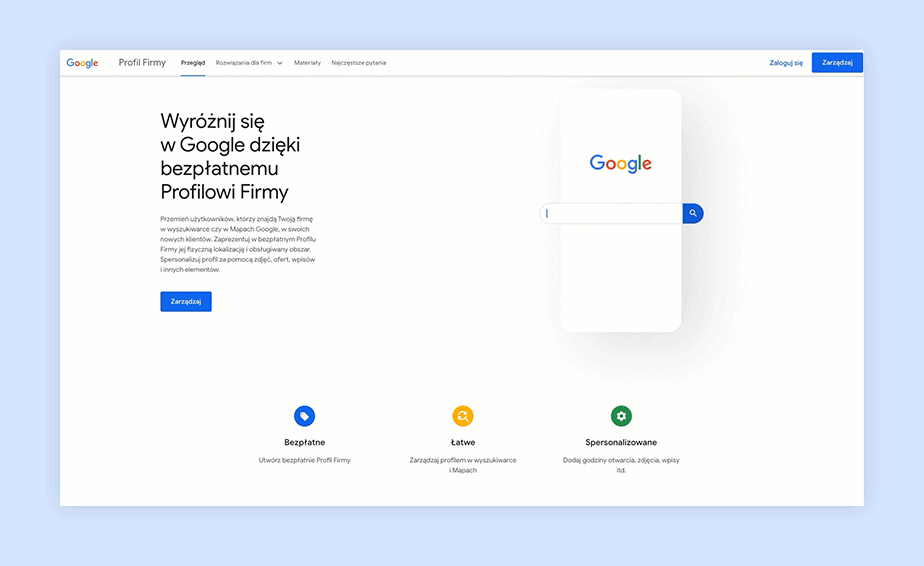 Profil Firmy w Google
