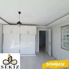 Sonrası fotoğrafı
Kuşadası müstakil ev iç cephe tadilatı ve sabit mobilyaların montajı sonrası