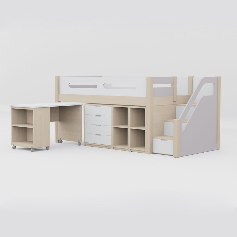 Thumbnail: 5-piece All-in-one Loft Bed (side stairs)