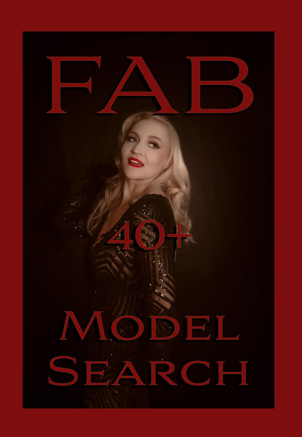Fab 40+ model search blonde bombshell pinup magazine cover model