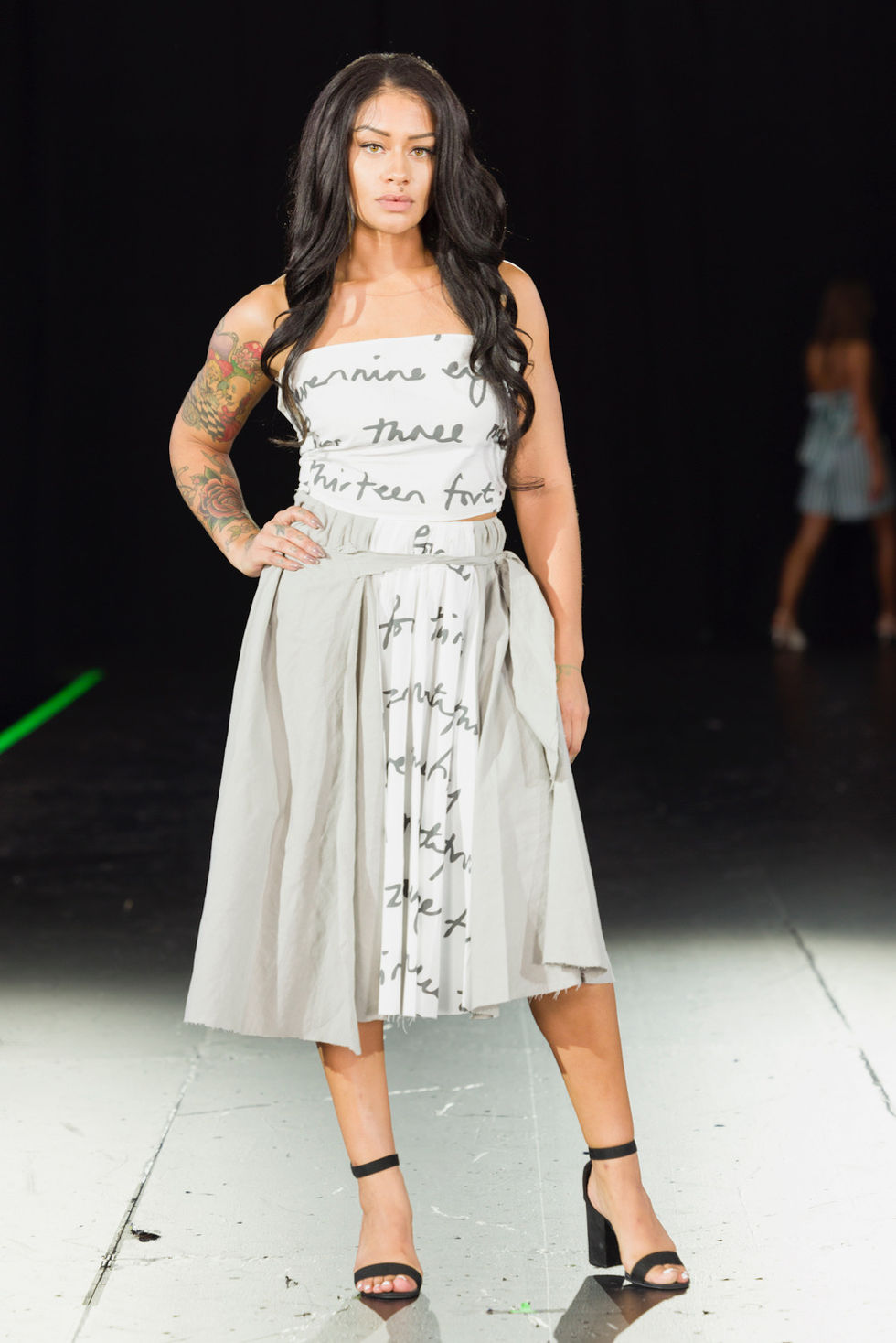 Kiana Utt models for designer Ken Tailor in New York Fashion Week Festival September 2024 photographed by Hannah Sender