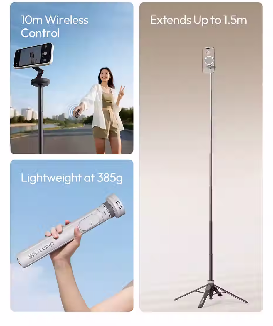 Miniatura: Ulanzi MT-85 Tripé de telefone automático Magsafe Selfie 