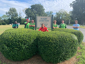 group photo at rugby cemetery