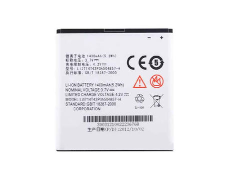 1400mAh Zte LI3714T42P3H504857 Batteria per ZTE U830 U812 U788 V788D V768
