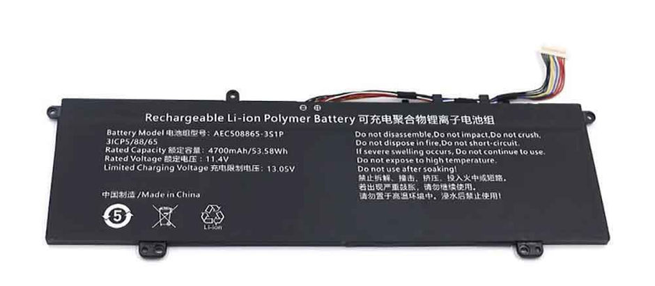 4700mAh Hasee AEC508865-3S1P Batería para Laptop para Hasee X5-2021S5 X5-2021S5H