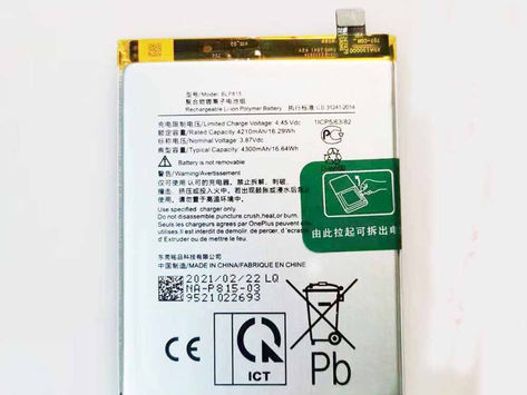 4210mAh/16.29Wh BLP815 Replacement Battery for Oppo Nord N10 5G